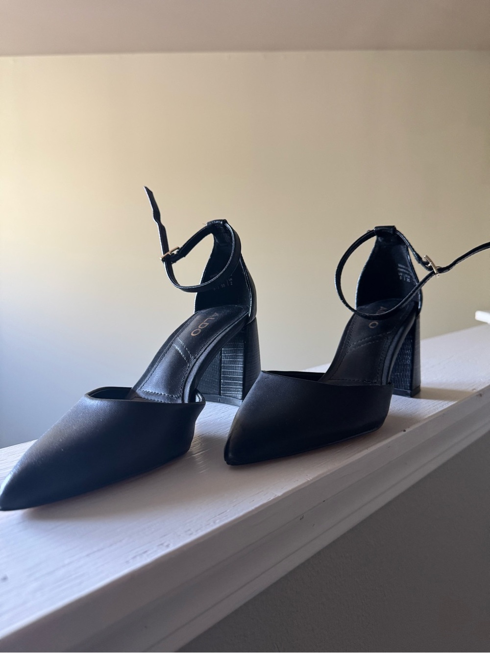 Women's Jan Pointed-Toe Ankle-Strap Block-Heel Pumps
